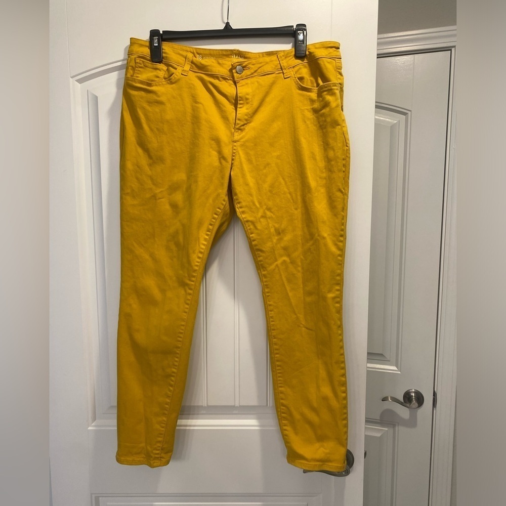 a.n.a. Everyday Jeggings Mustard Yellow stretch size 18 - Picture 1 of 5
